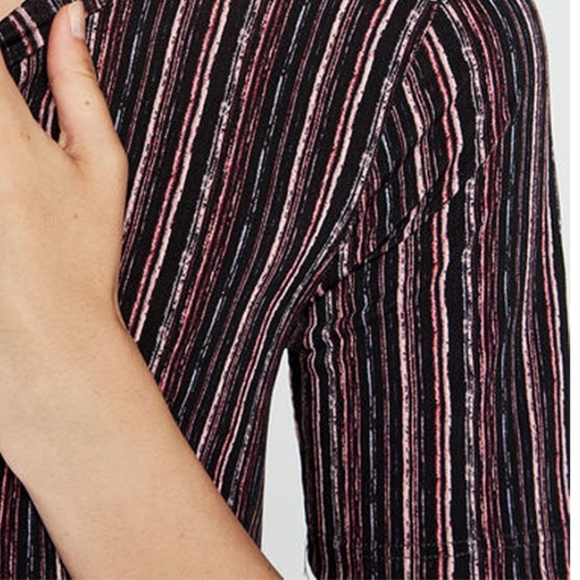 BCBGeneration - Birchy Striped Mock Neck D… - Picture 2 of 9